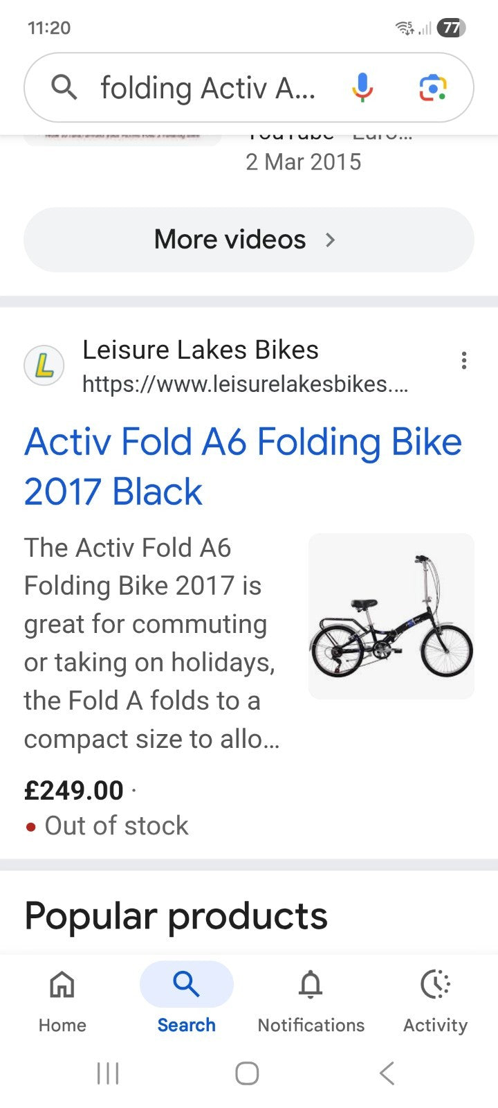 Pair of folding bikes Aktiv A6 by Raleigh - Never used.