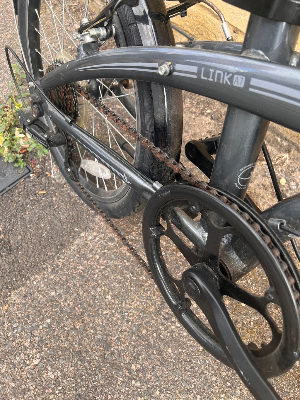 Tern Link A7 Folding Bicycle 20" 7 Speed - grey, easy carry