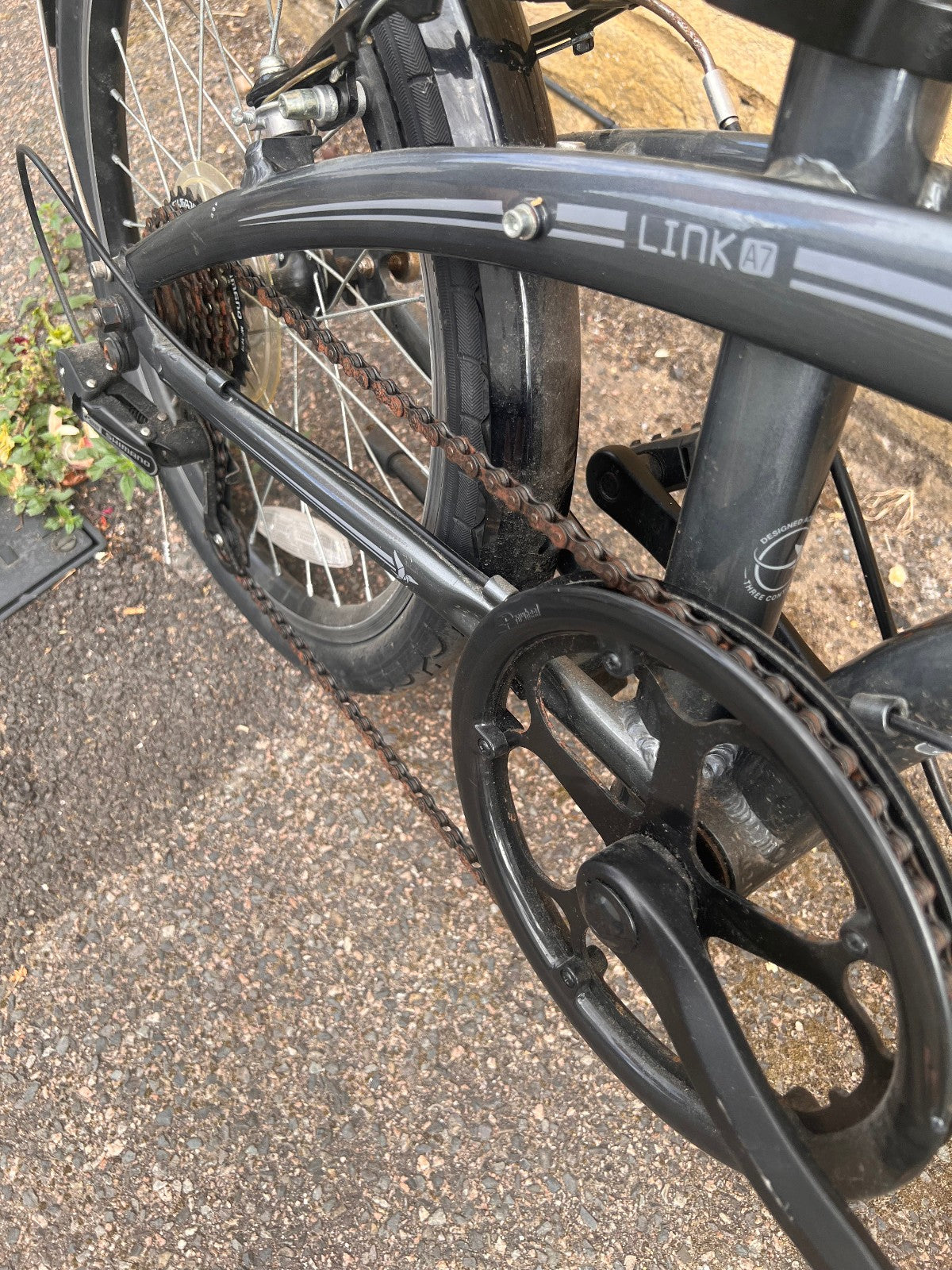 Tern Link A7 Folding Bicycle 20" 7 Speed - grey, easy carry