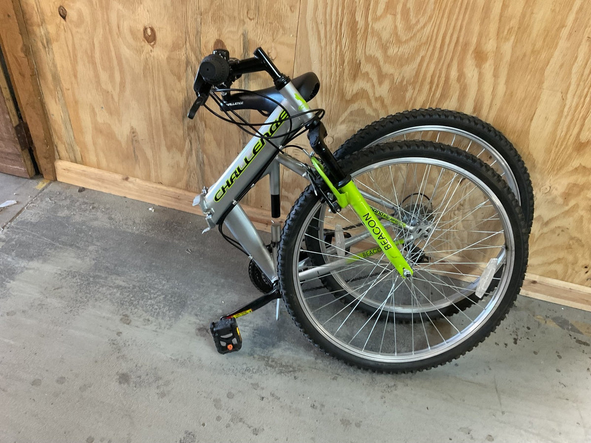 Challenge Beacon Folding Mountain Bike Shimano Equipped Silver Green