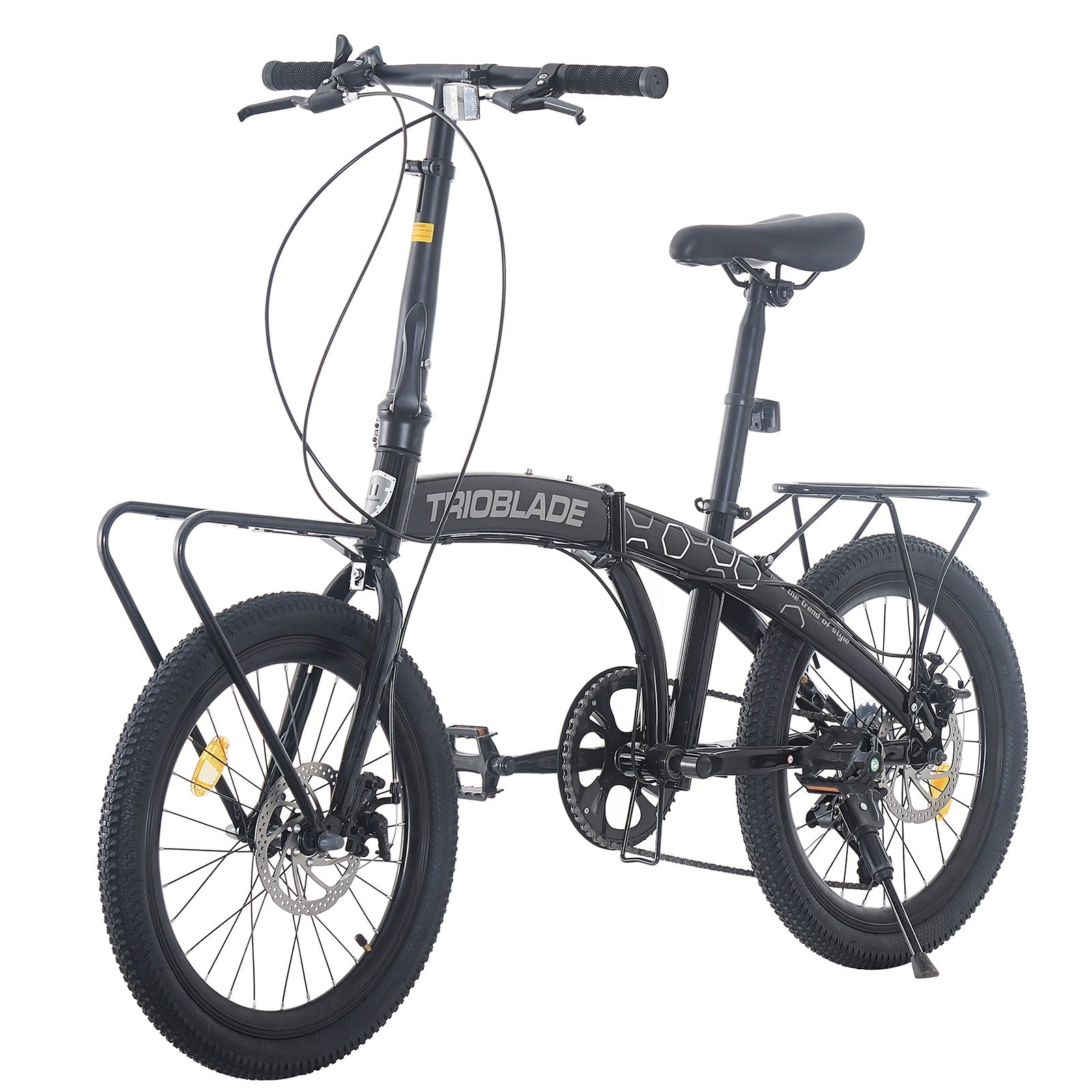 Folding Bicycle 20 Inch Bikes for Adults 7-Speed Variable Foldable City Bicycle