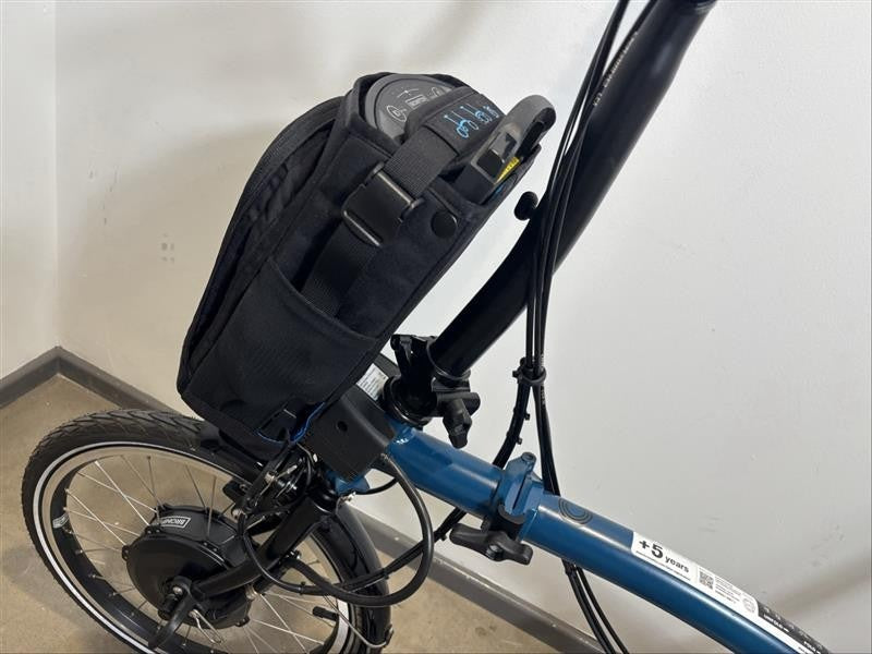 Brompton Electric C Line 4 Speed Mid Folding Bike - 2023 - Ocean Blue