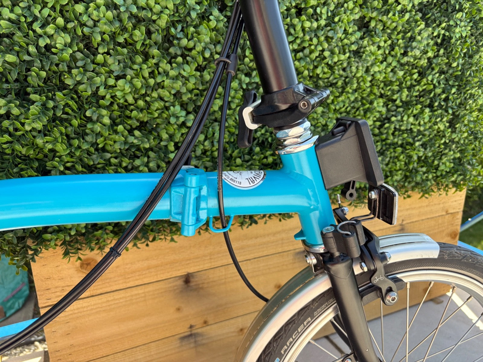 Brompton P6L 2018 6-Speed Folding Bike - Lagoon Blue - Immaculate Condition