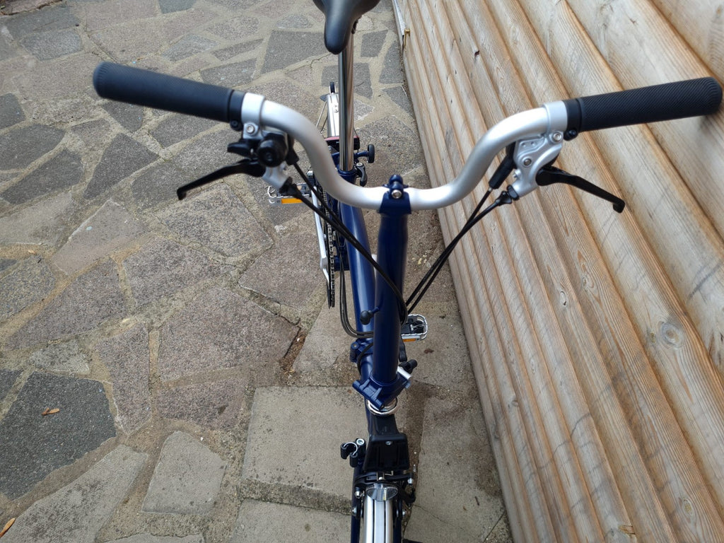 Brompton M6L Folding Bicycle Tempest Blue used in great condition + pump + docs