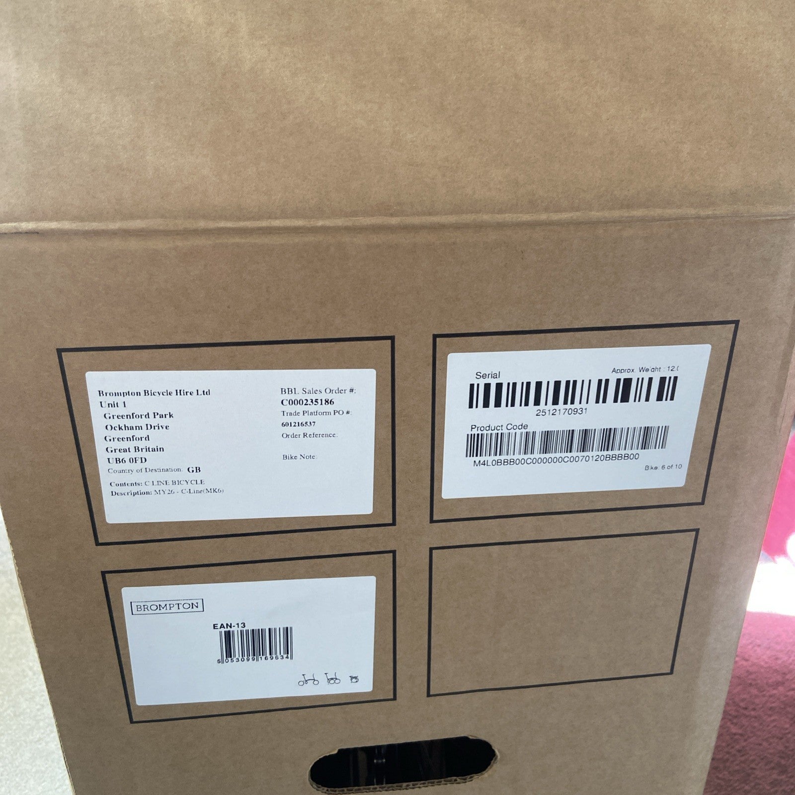 Brompton Folding Bike M4 L 2024 4 Speed New In Box Unused