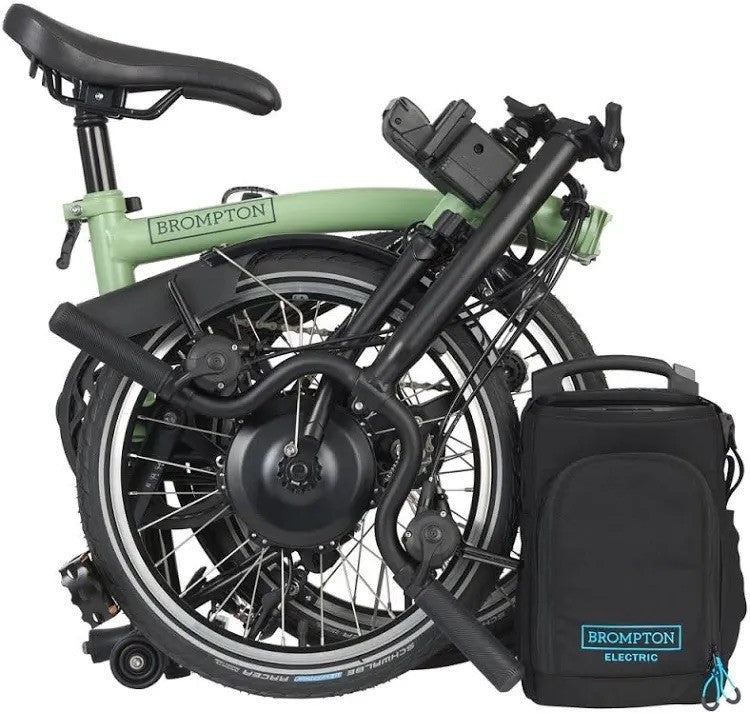 Brompton C Line Electrc Folding Bike Matcha Green Mid Bar 2024