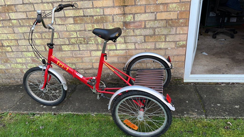 Adult Folding Pashley  Tricycle Tri-1 Red 17" frame, good condition