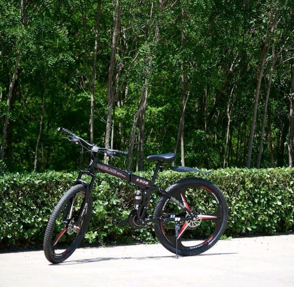 24"-27.5"Folding Mountain Bike 21Speed Full Suspension Bicycle For Men WomenGift