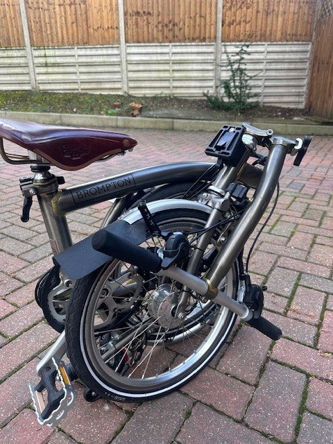 Brompton Superlight S6L Raw Lacquer Titanium SON Dynamo + B&W Case 2017