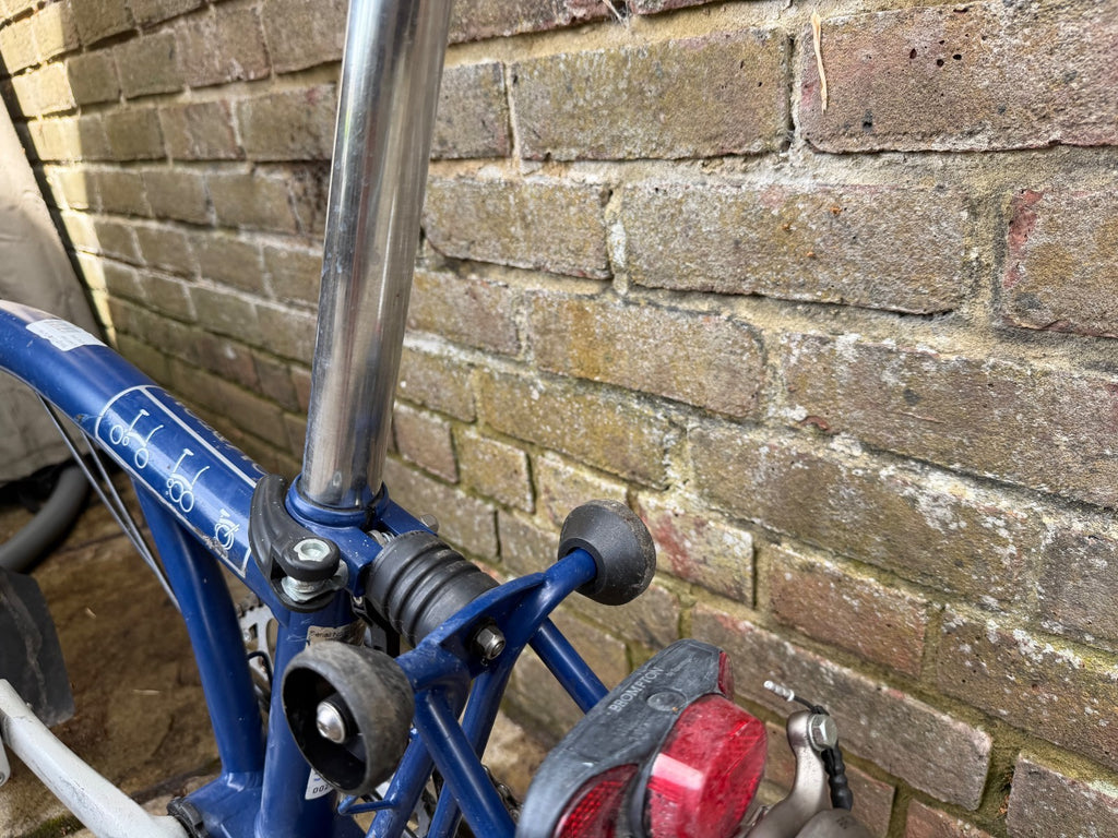 Brompton P3L blue folding bike 3 speed in good working order