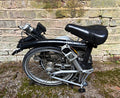 Brompton Folding Bike 16in 31cm Black/Silver Mudguards Reflectors Front Bag inc