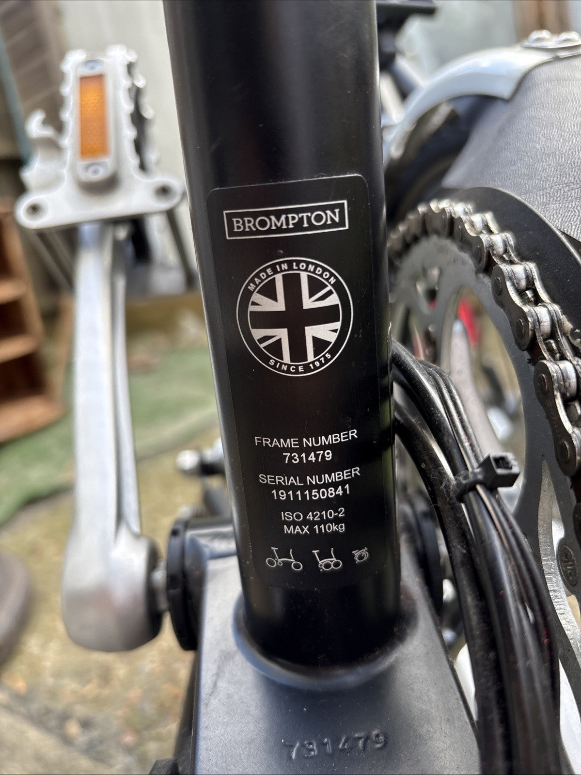 Brompton C Line Folding Bike 6-Speed matte black Good Condition
