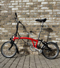 Brompton Rocket Red & Black 3 Speed Mid C Line M3L with Dynamo Lighting