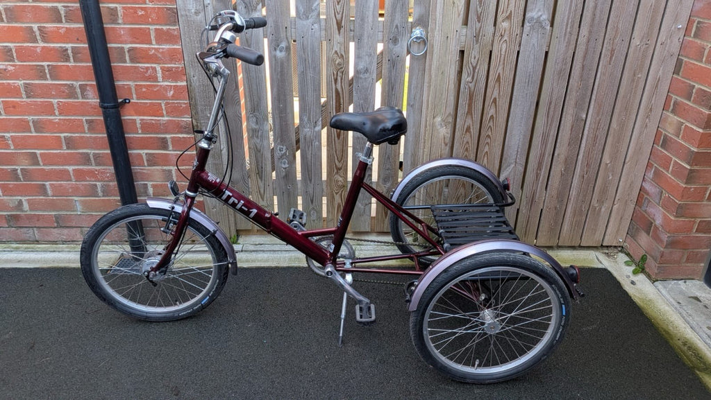 Pashley Tri-1 Folding Trike Burgundy Red - Excellent Condition