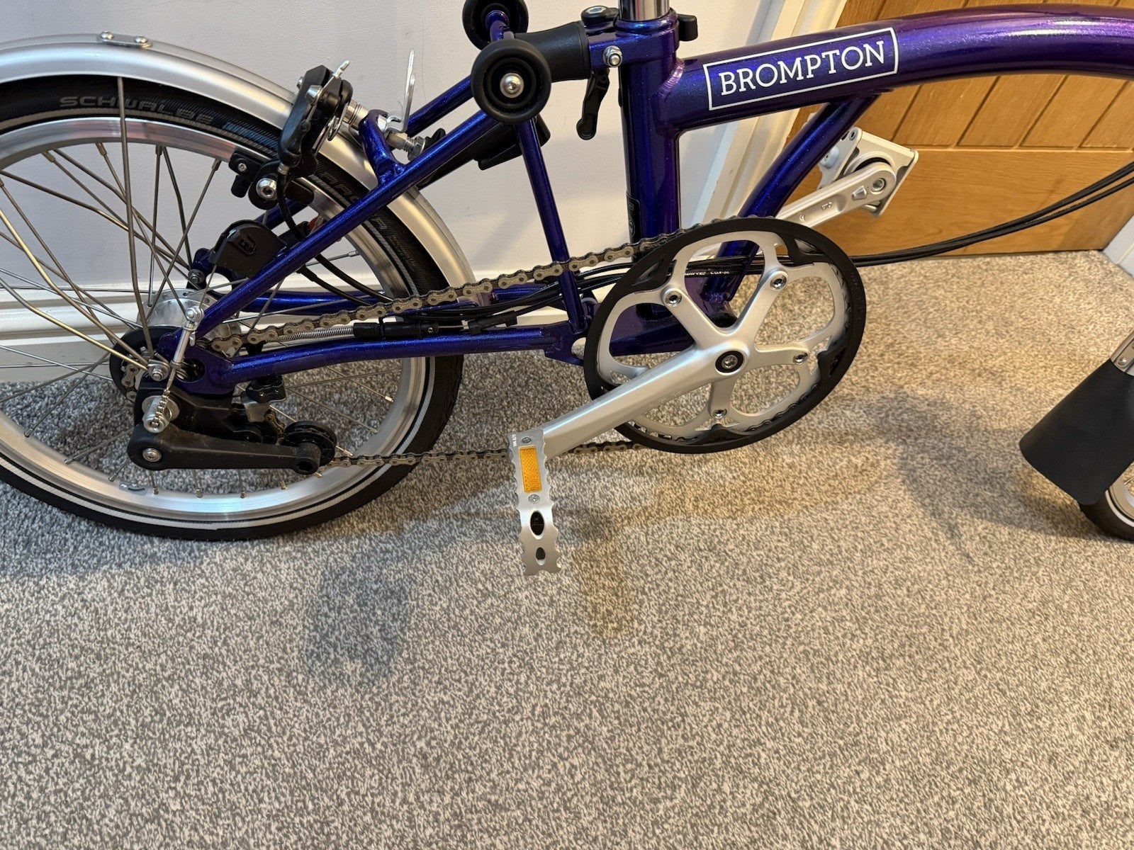 BROMPTON M6L FOLDING BIKE IN METALLIC PURPLE