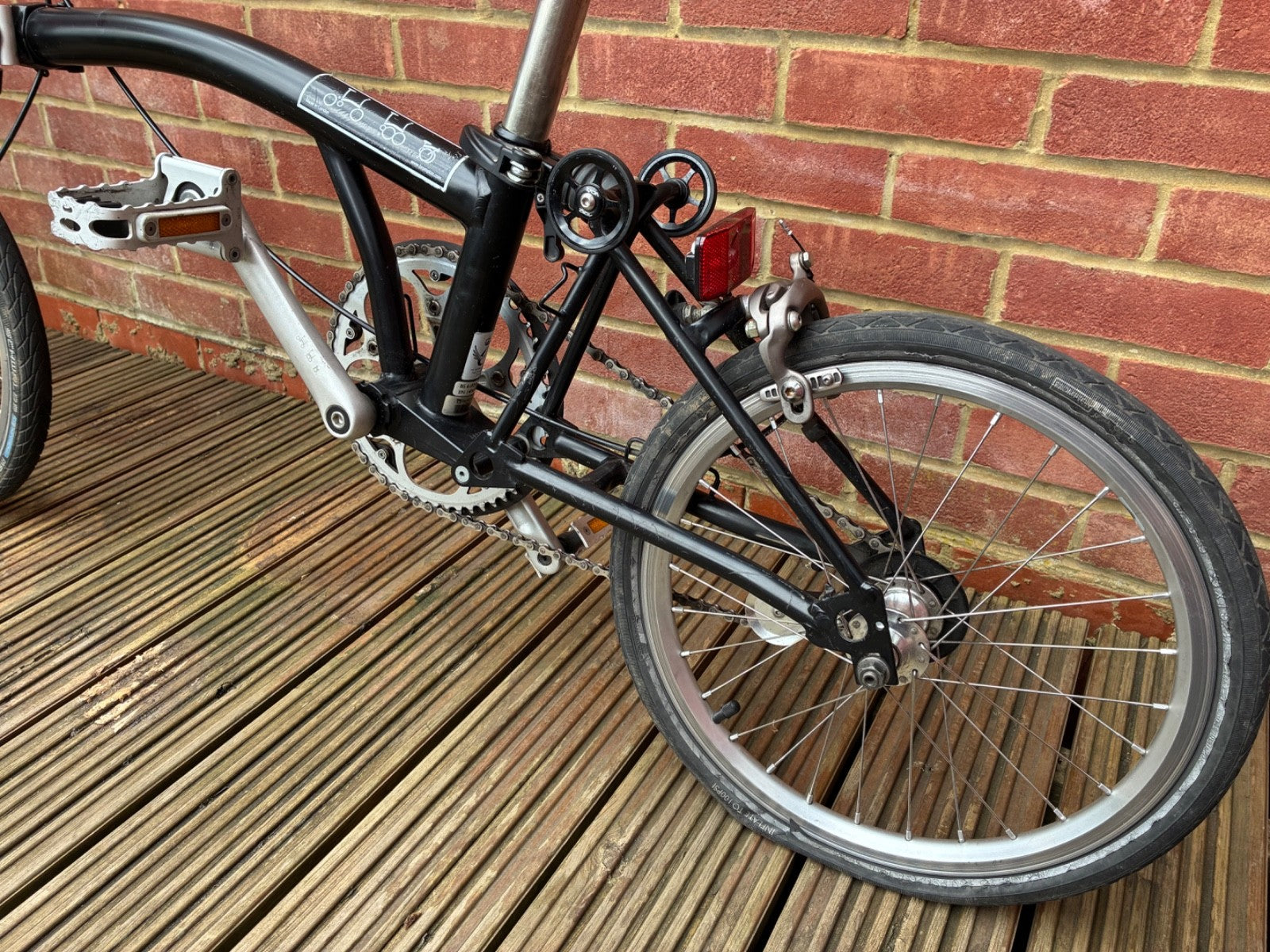Brompton M3L Single Speed Black Folding Bicycle, Bike, used