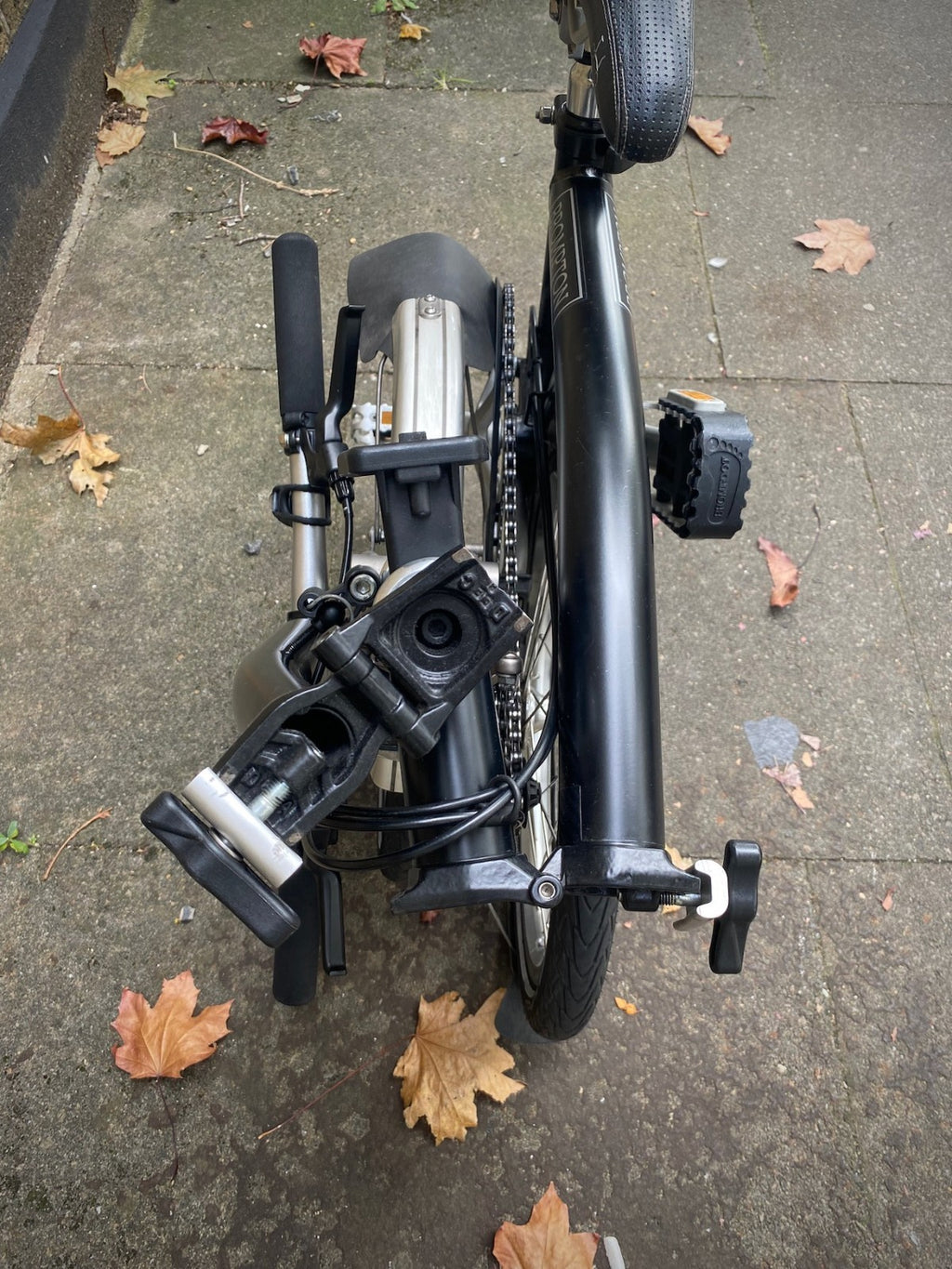 BROMPTON S2LX Folding Bike - Titanium and steel super light Black