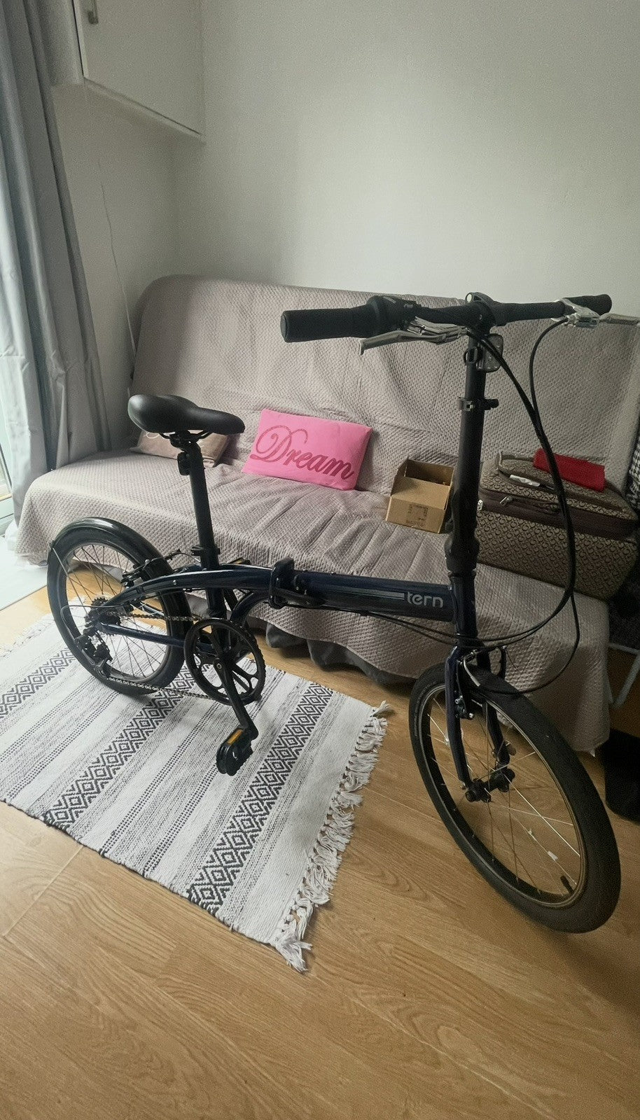 Tern Folding Bike 20in Blue/Black Flat Bar V-Brakes Mudguards Kickstand