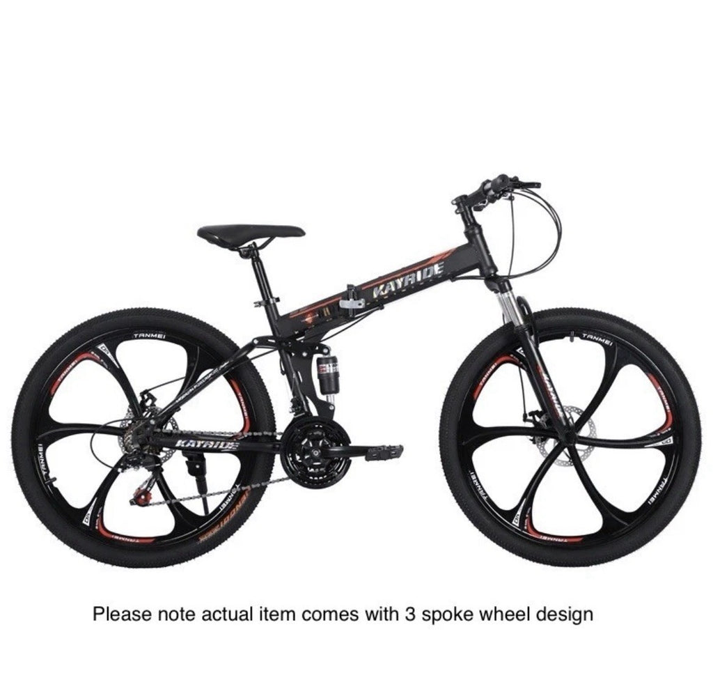 Mountain Bike 26 Inch Folding Adult/Teens/Child Friendly Dual Suspension