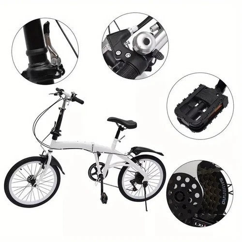 20" Folding Bike Adults Bicycle Lightweight Alloy Bicycle Folding City Bike UK