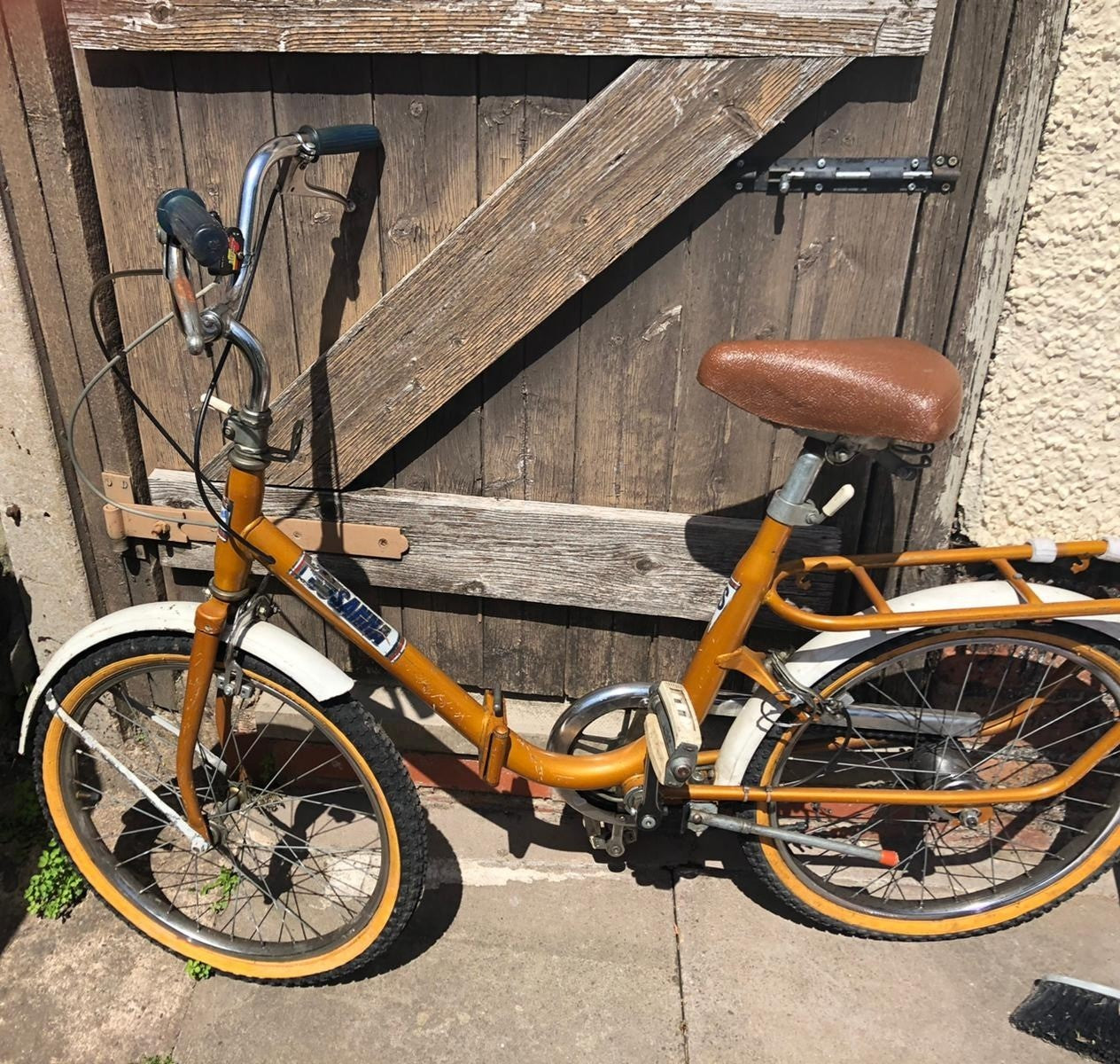 Vintage Folding Bicycle Retro Bike with Rear Rack Collection Only