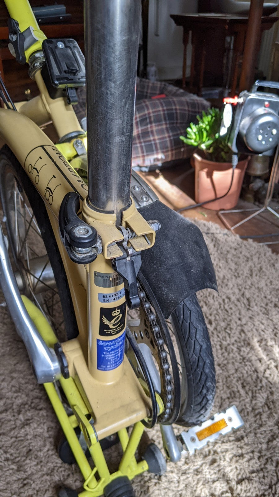 Brompton 3-speed folding bicycle, all original, little use, test ridden working