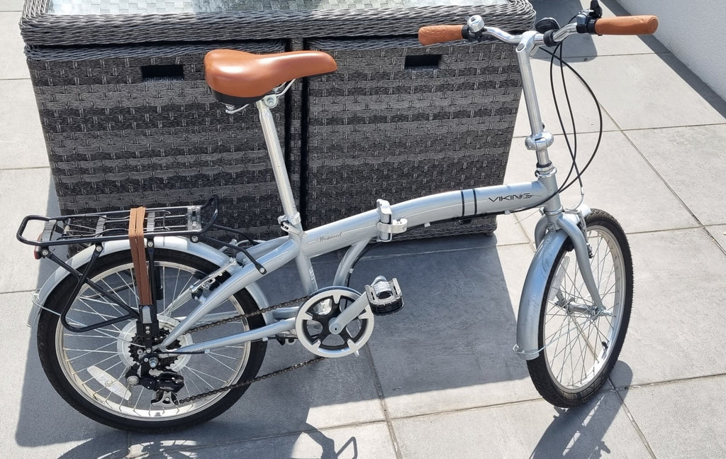 Viking Westwood 20" Folding Bike – Grey – 6 Speed Shimano - Bicycle Adult Unisex