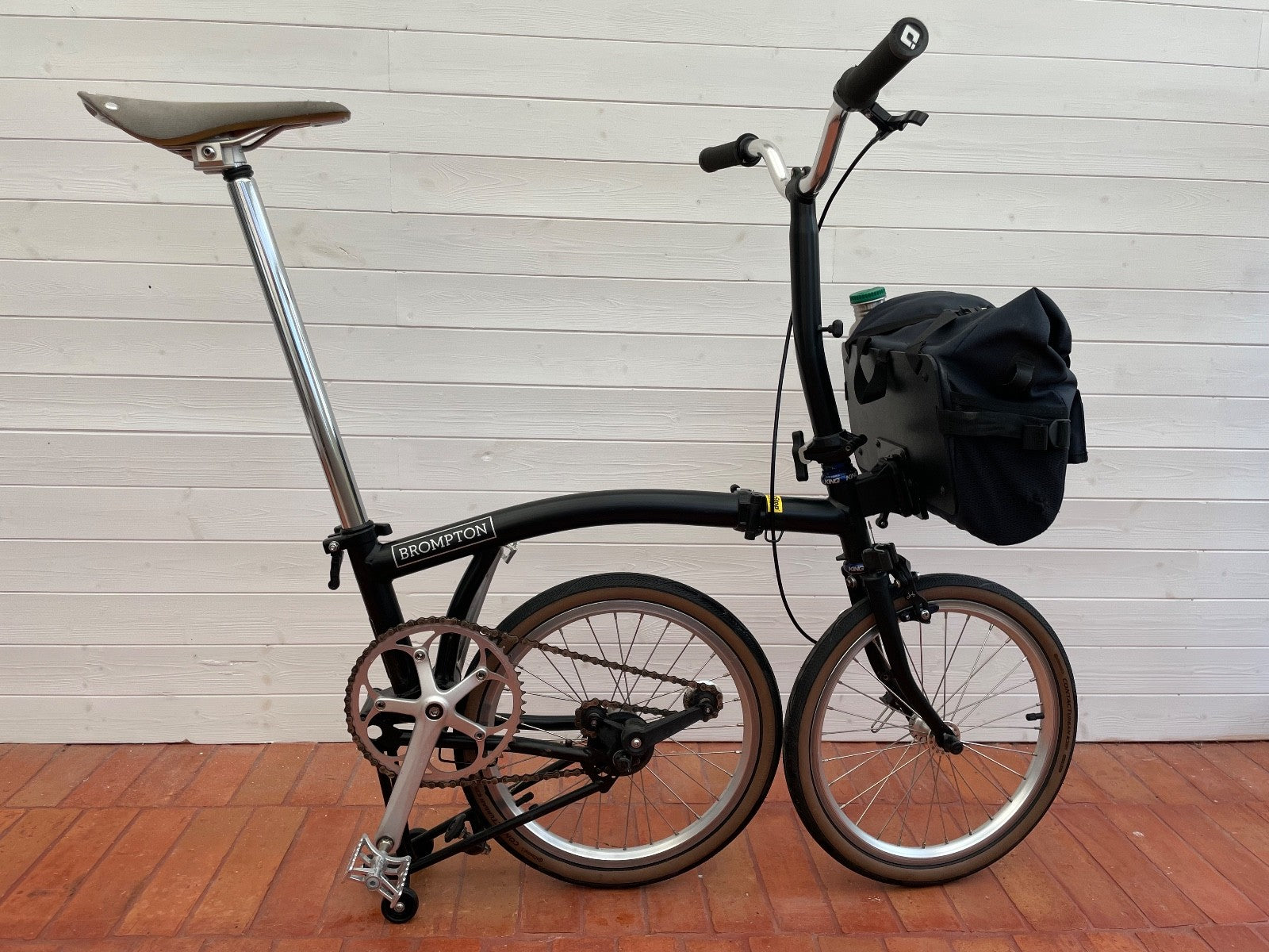 Brompton M1E Single Speed HI SPEC Paul Components Chris King Restrap Brooks