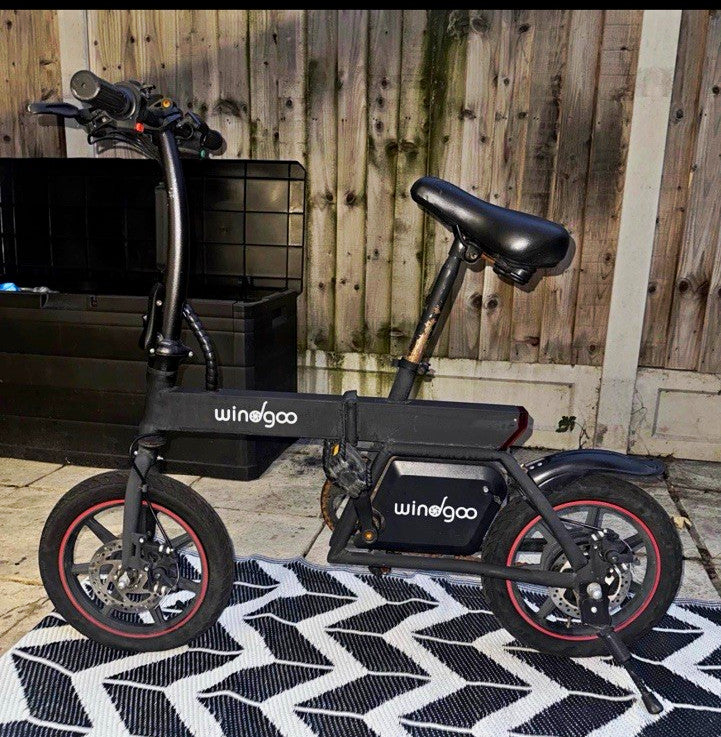 Windgoo Folding Bike 12in Disc Brakes Grey/Black