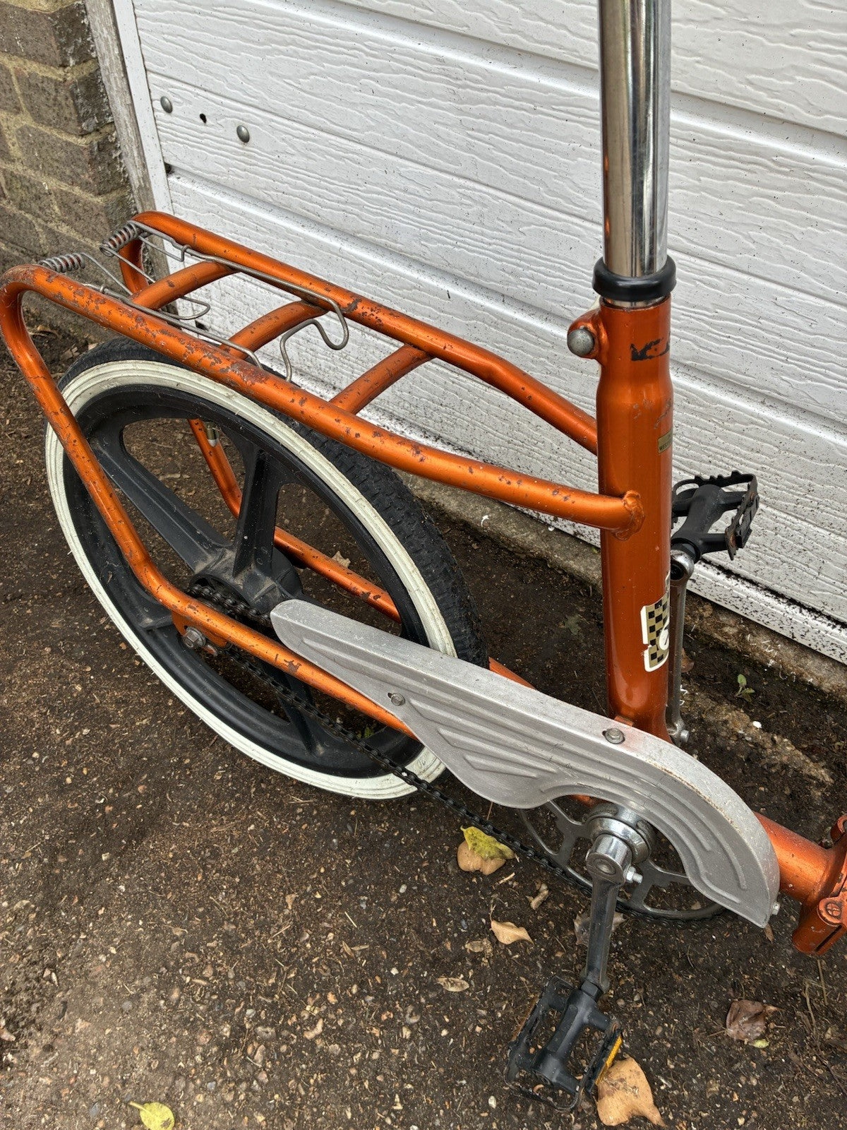 Vintage 1970s Hawk Cycles Step Through Bicycle - Orange - Skyway II Rims
