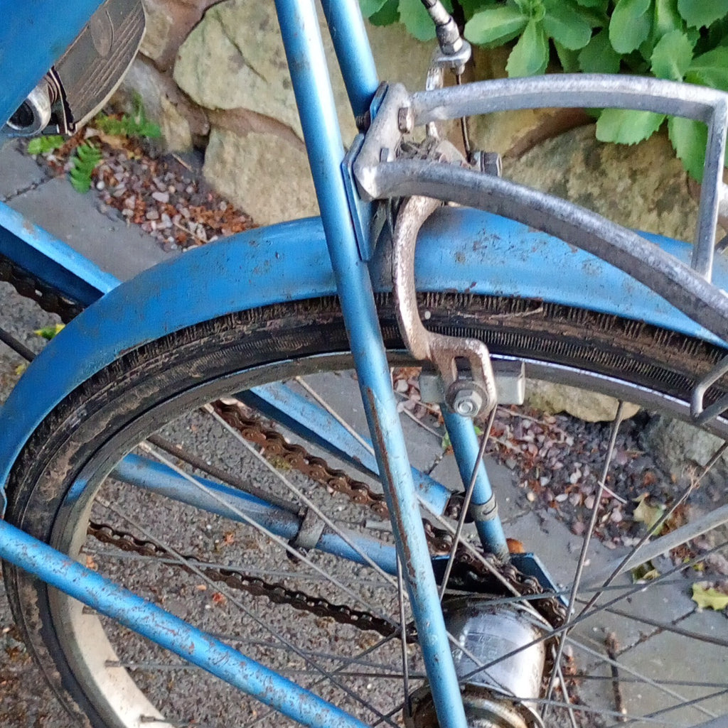 Raleigh Triumph Traffic Master Folding Bike 20in Blue 3 Speed Hub Mudguards Rack