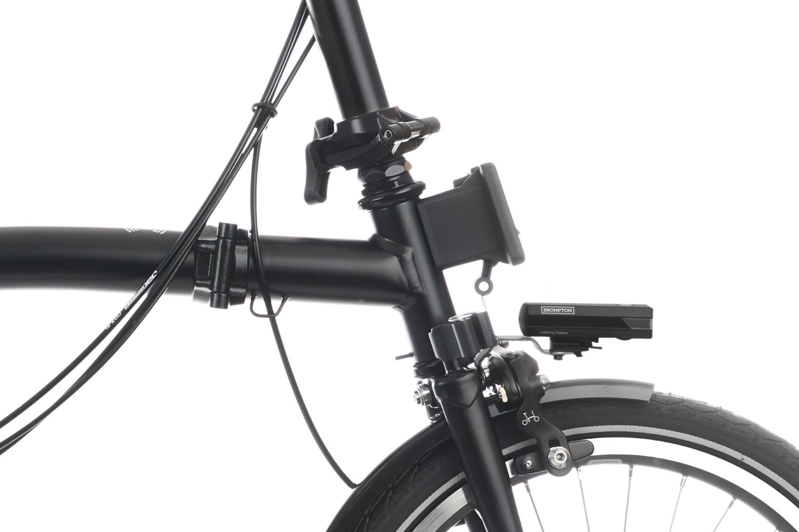 NEW Brompton C Line 12-Speed Folding Bike Mid Bar 2026 in Matt Black
