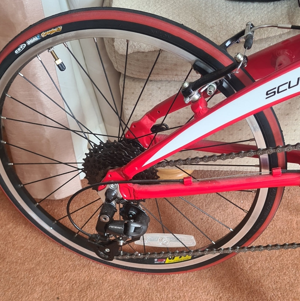 Ferrari Folding Bike Frame Set, Red & White Bicycle Frame