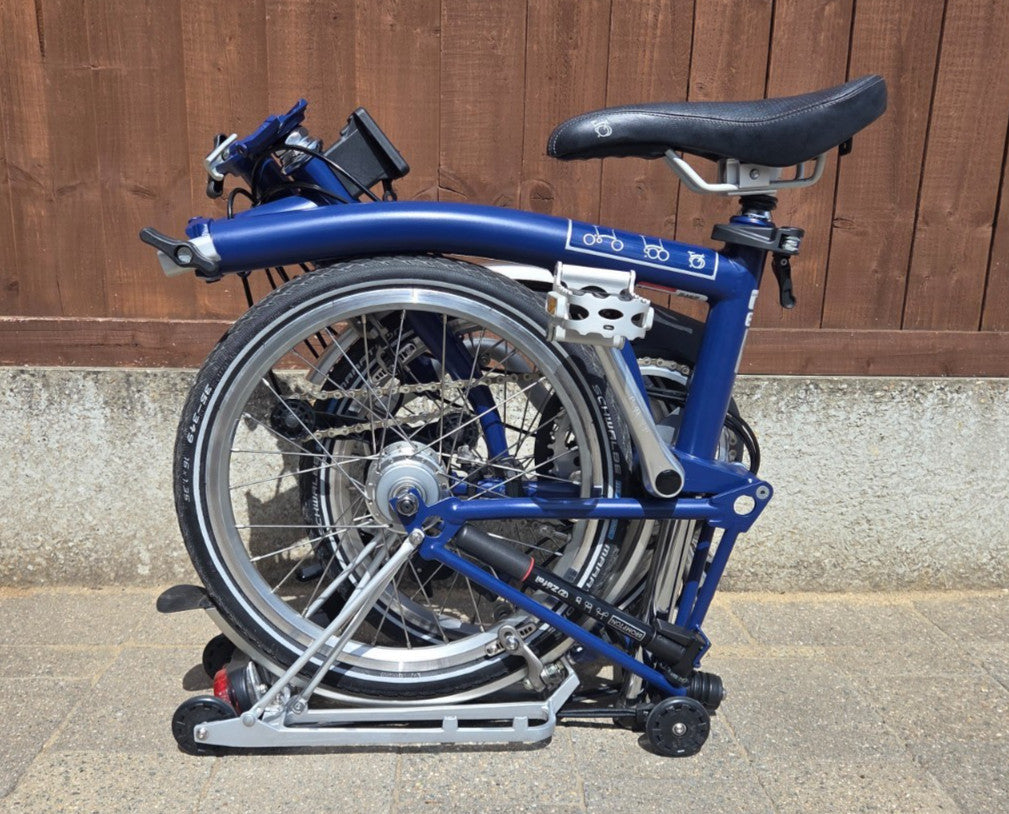 Brompton Folding Bike 6 Speed Cobalt Blue - Standard Size