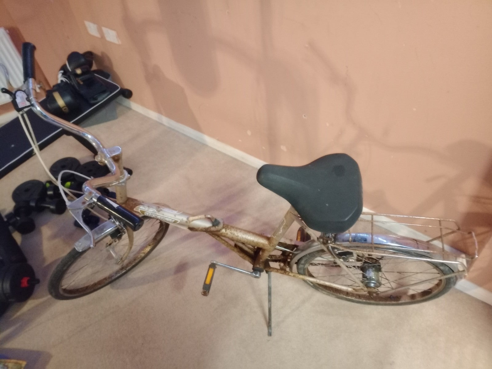 Raleigh Stow Away Folding Bike Vintage Shopper Rack