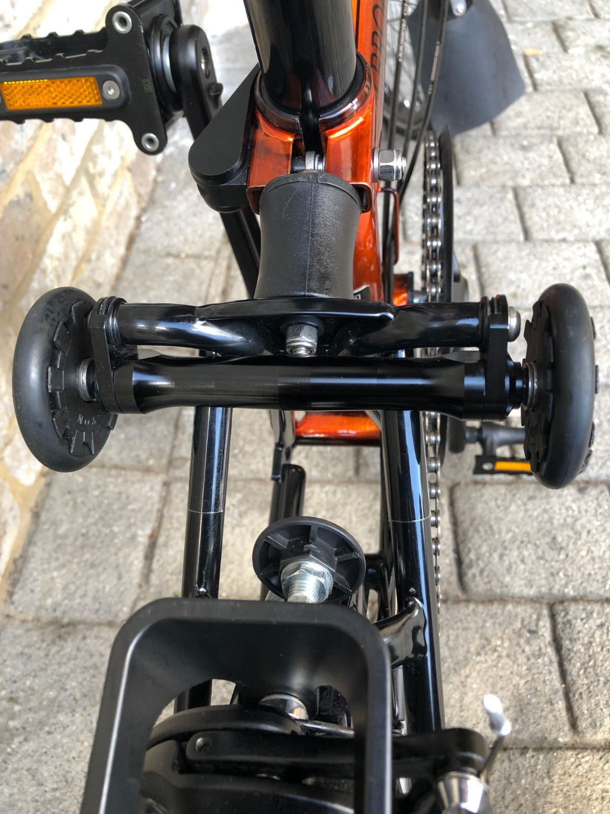 Brompton Flame Lacquer (Black Edition) Superlight Titanium with £400+ of extras