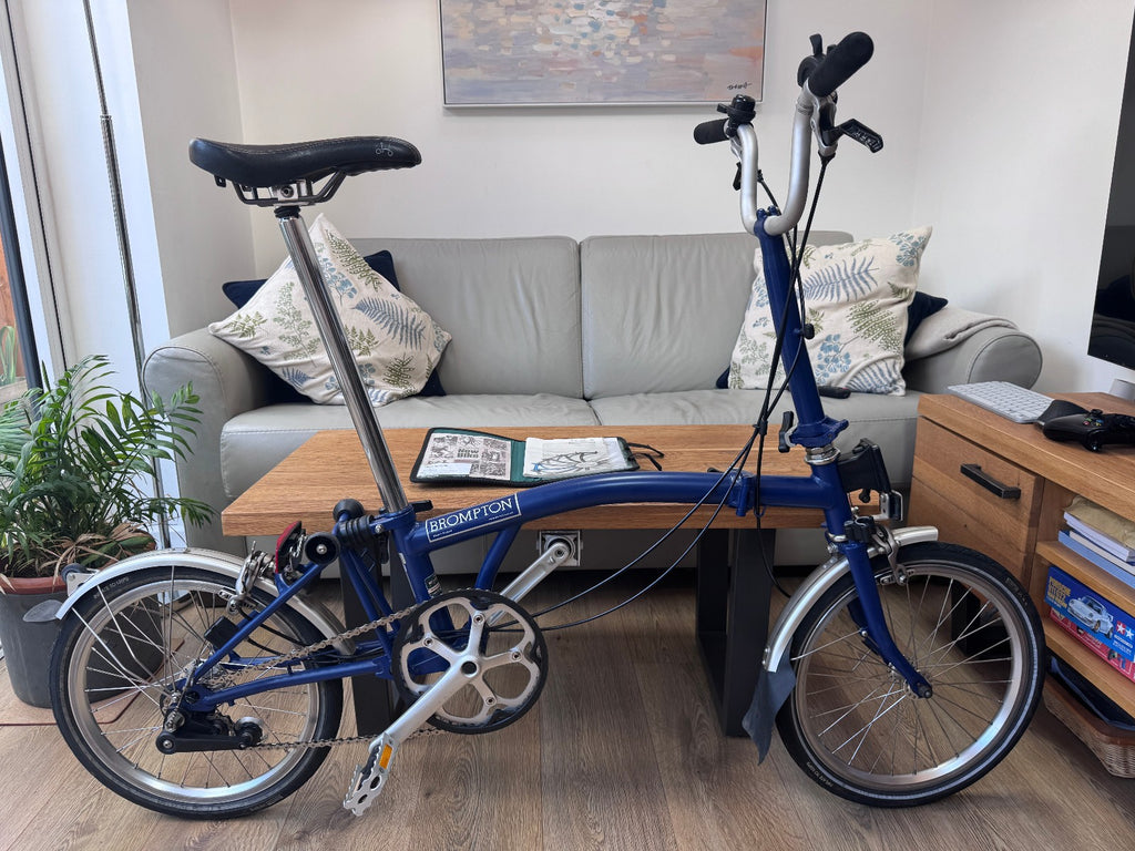 Brompton Folding Bicycle  - Blue - Original Paperwork included - Nice Condition!