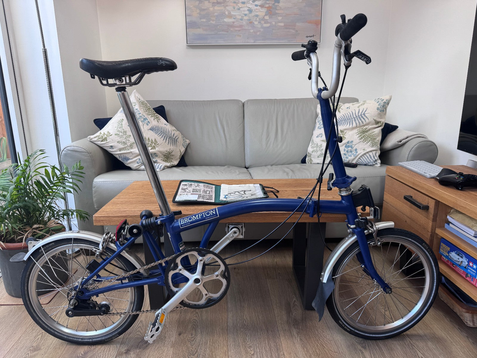 Brompton Folding Bicycle  - Blue - Original Paperwork included - Nice Condition!