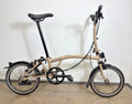 Brompton C Line 6 Speed 2024 Mid Handlebar Folding Bike - Dune Sand