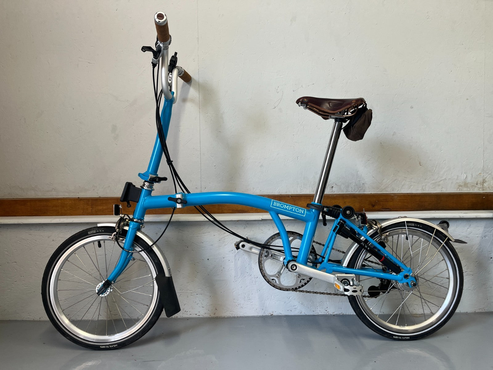 Brompton folding bike 6 speed C Line Blue