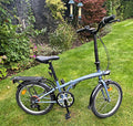 B'TWIN Tilt 120 20in Folding Bike Grey/Black Rear Rack Mudguards Reflectors