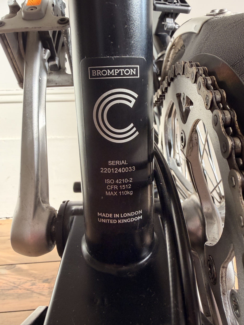 Brompton C Line 2 speed black folding bicycle 2022