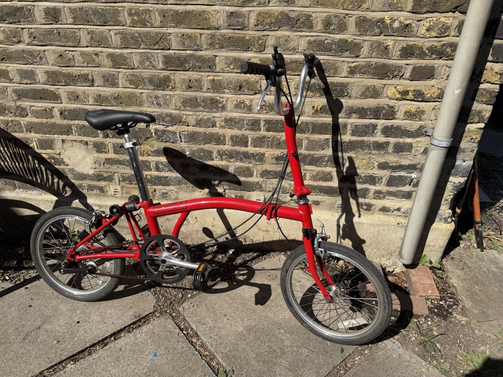 Brompton Folding Bike 3-Speed, Red- Old Model