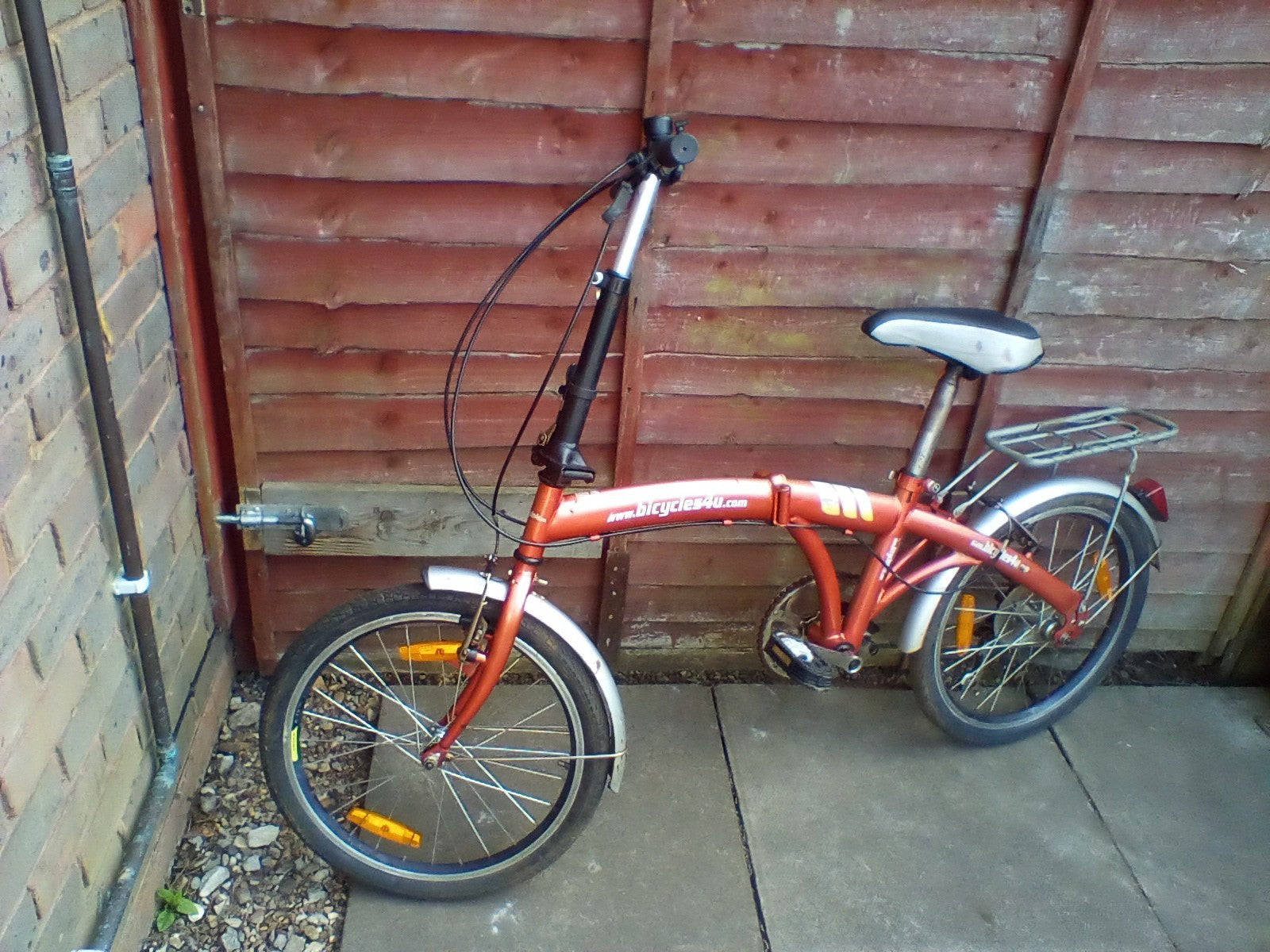 bicycle used folding bike 20 in wheels 6 gears