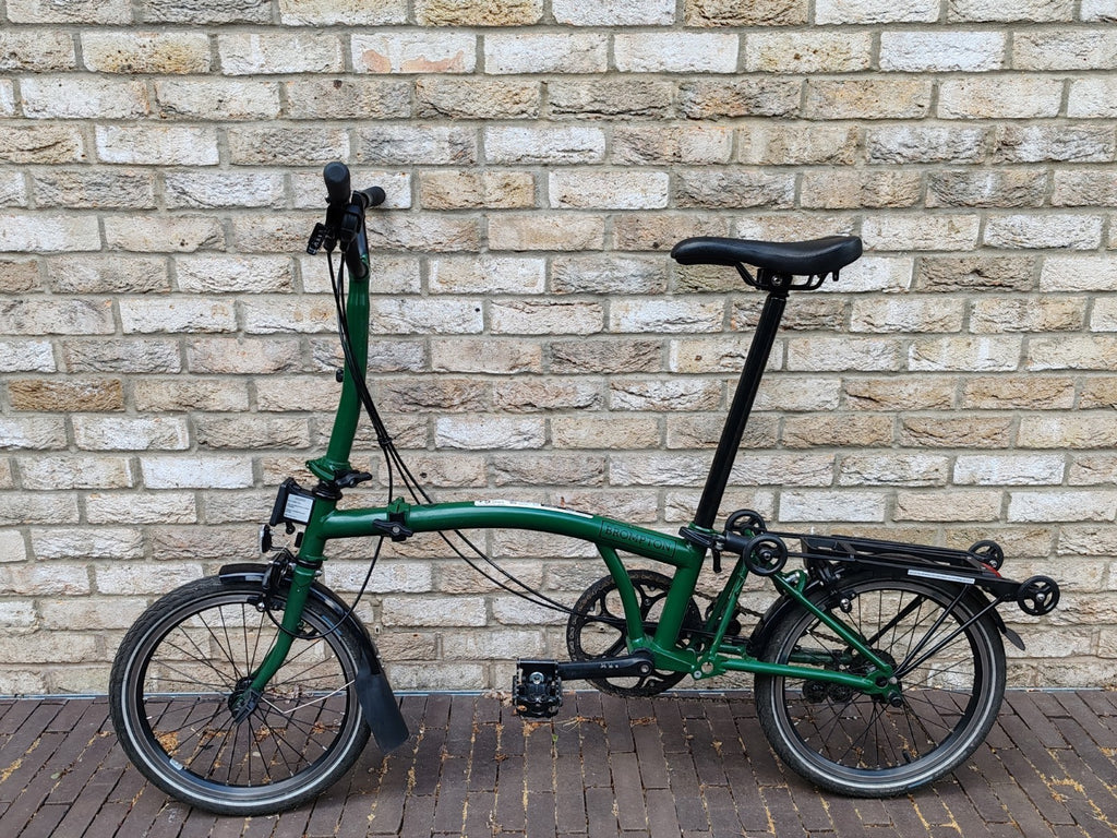 Brompton C Line Urban 2 Speed 2023 Folding Bike Racing Green With Rack