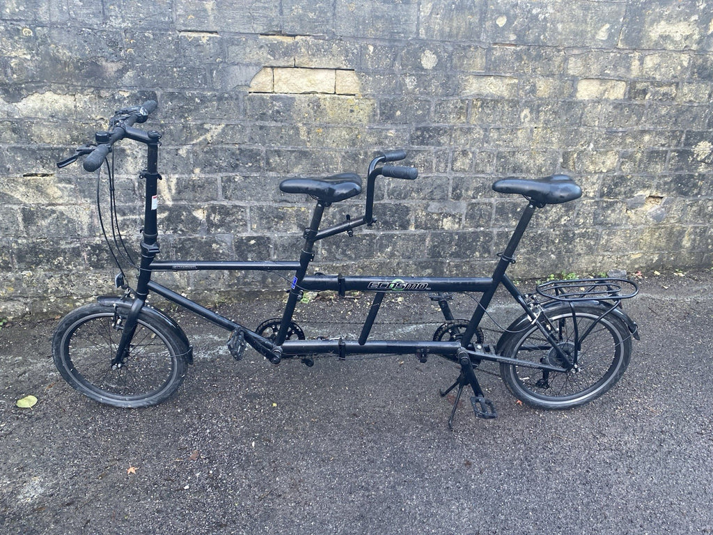 Ecosmo 20 Inch Wheel Folding Tandem Bicycle Bike Black