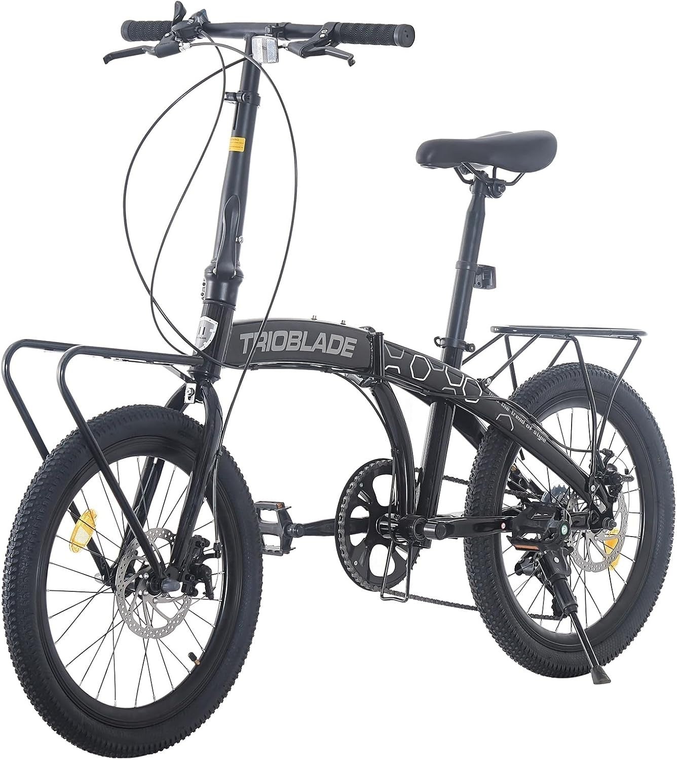 20" Folding Bike 7 Speed Disc Brake Lightweight Adult Commuter Bicycle