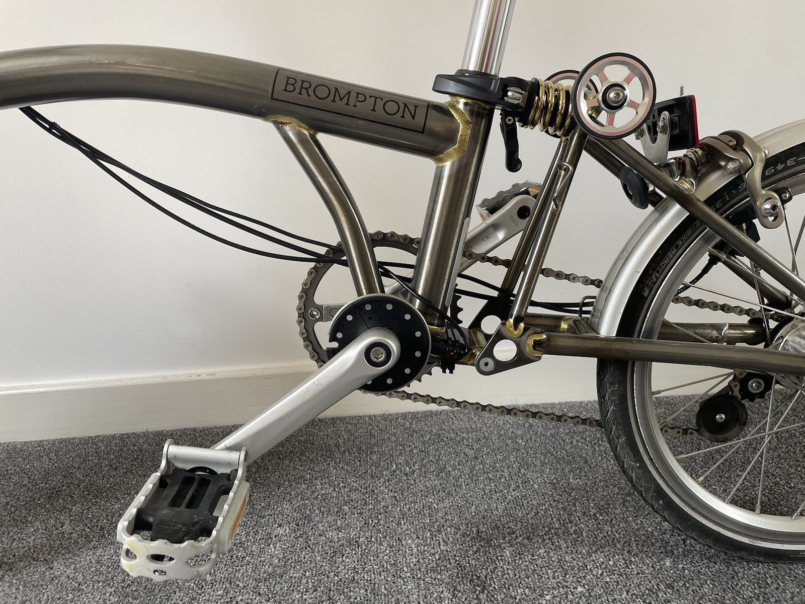 Brompton 3 Speed  2017 Raw Lacquer Folding Bike S3L C Line EZ Rider Mod