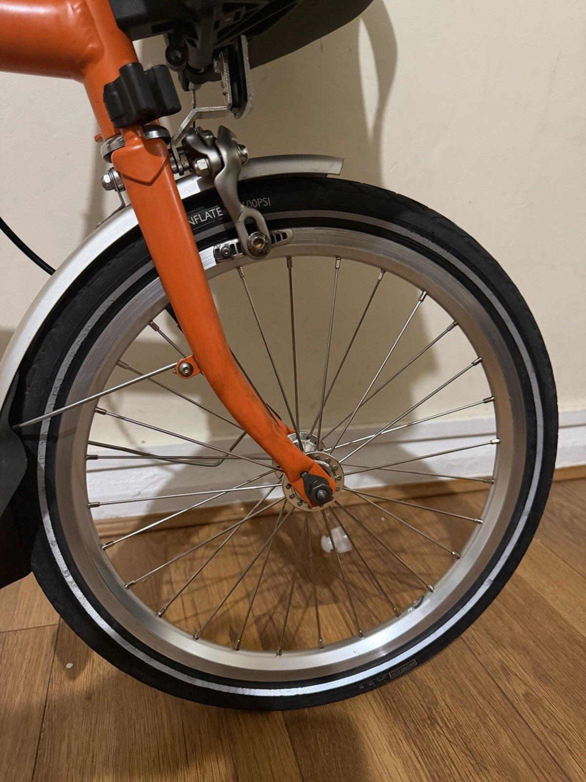 Brompton M3L Folding Bike - Orange - Genuine Brompton Borough Bag Included