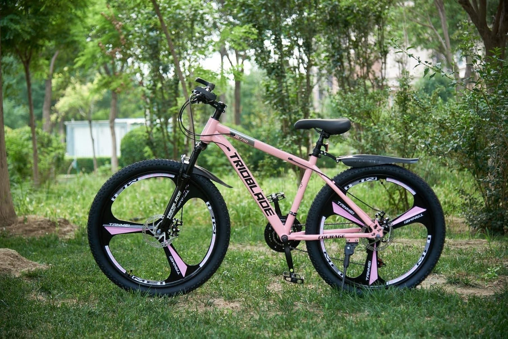 26" Foldable Mountain Bike 21-Speed Disc Brake MTB Dual Suspension Adult